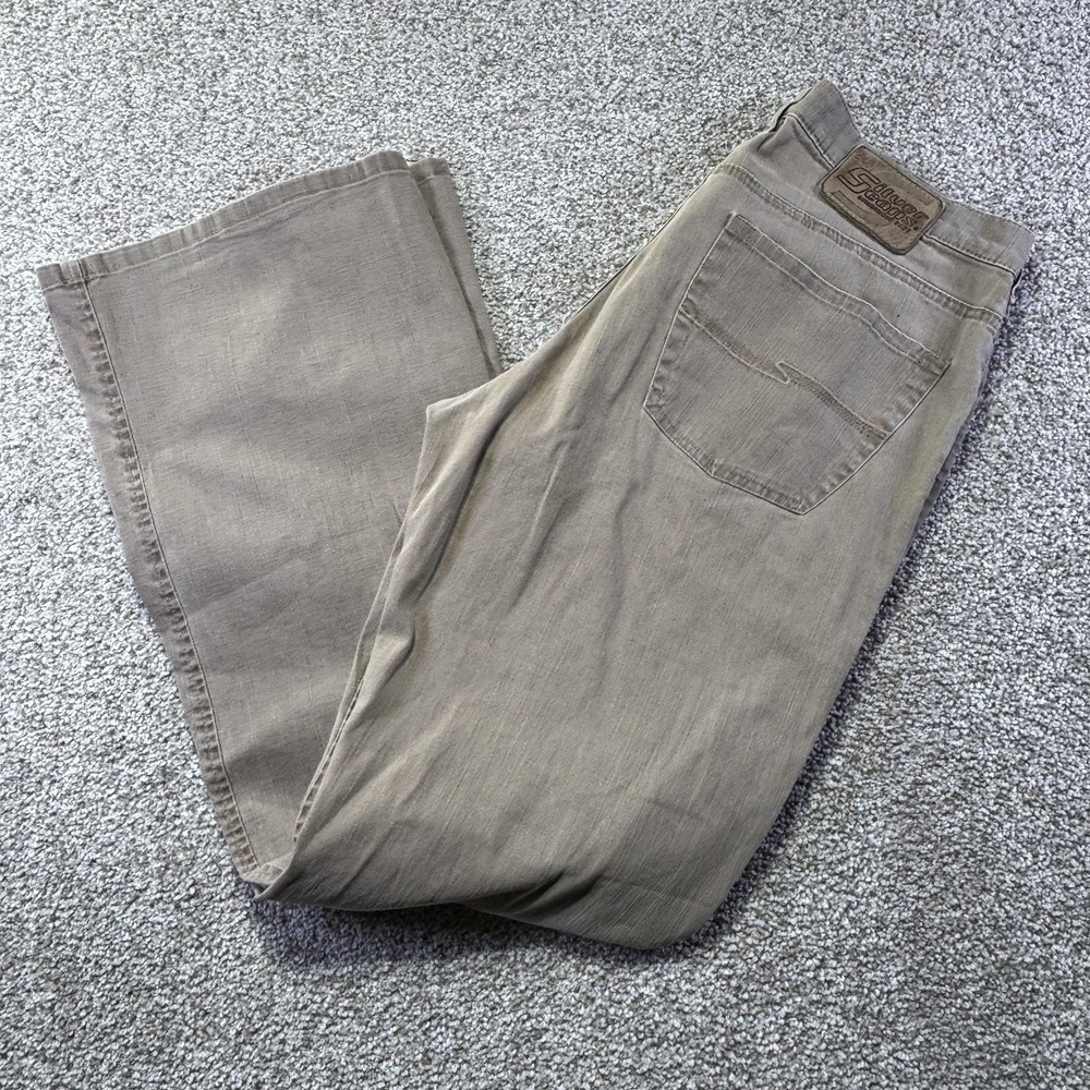 Silver Jeans Jeans Mens 33x32 Beige Light Wash Relaxed Straight Leg Denim Casual